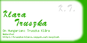 klara truszka business card
